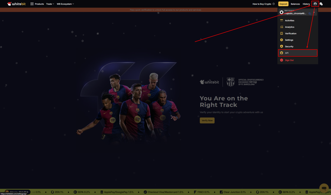 WhiteBit - How to create API - BuyCrypt.com