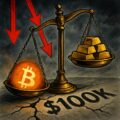 Биткоин достиг максимального перепроданного уровня против золота за 3 года