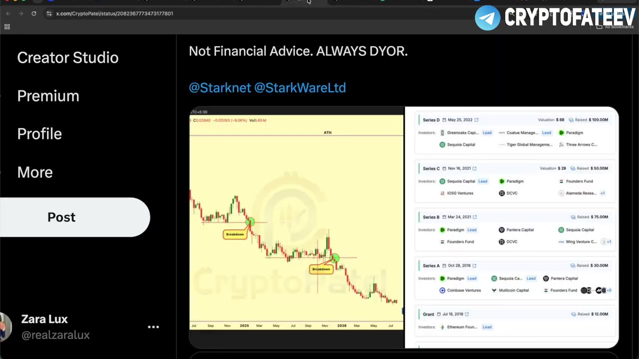 Major StarkNet Investor Faces $1 Millio…
